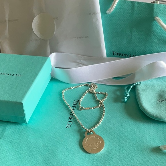 Authentic Tiffany chain and X-Large round tag. - Picture 3 of 13